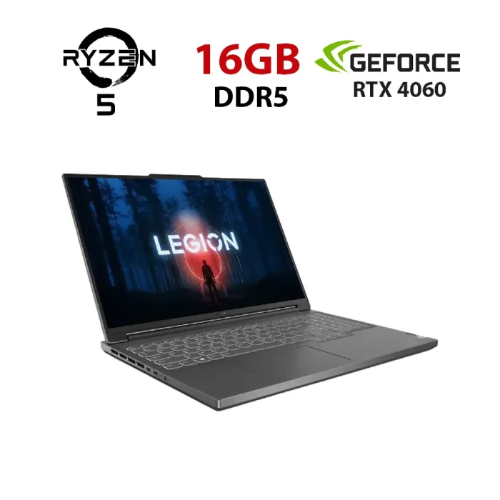 Ігровий ноутбук Lenovo Legion Slim 5 16APH8 / 16" (1920x1200) IPS / AMD Ryzen 5 7640HS (6 (12) ядер по 4,3 - 5,0 ГГц) / 16 ГБ DDR5 / 960 ГБ SSD / nVidia GeForce RTX 4060, 8 ГБ GDDR6, 128-біт / Веб-камера б/в - зображення 1