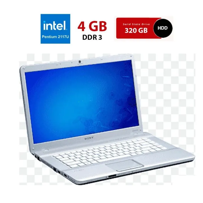 Ноутбук Б-Sony Vaio SVF152C29M / 15.6" (1366x768) TN / Intel Pentium 2117U (2 ядра по 1.8 GHz) / 4 GB DDR3 / 320 GB HDD / Intel HD Graphics 2500 / WebCam б/в - зображення 1