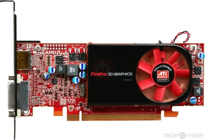Дискретна відеокарта AMD Firepro V3800, 512 MB DDR3, 64-bit / 1x DVI, 1x DispleyPort б/в - зображення 1