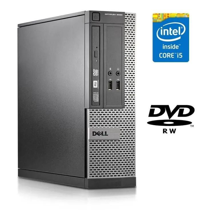 Комп'ютер Dell OptiPlex 3020 SFF / Intel Core i5-4570 (4 ядра по 3.2 - 3.6 GHz) / 4 GB DDR3 / 500 GB HDD / Intel HD Graphics 4600 / DVD-RW / DisplayPort б/в - зображення 1