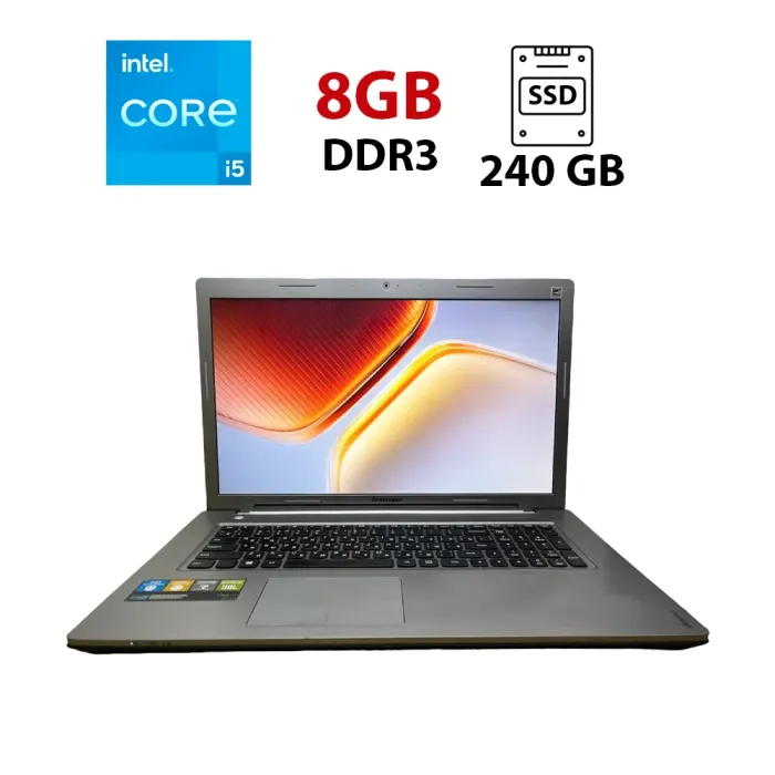 Ноутбук Б-клас Lenovo IdeaPad Z710 / 17.3" (1600x900) TN / Intel Core i5-4200M (2 (4) ядра по 2.5 - 3.1 GHz) / 8 GB DDR3 / 240 GB SSD / nVidia GeForce GT 740M, 2 GB GDDR3, 64-bit / WebCam б/в - зображення 1