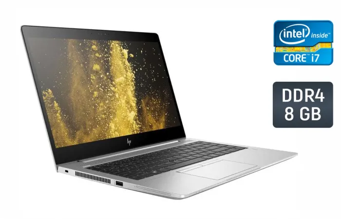 Ультрабук HP EliteBook 840 G5 / 14" (1920x1080) IPS / Intel Core i7-8650U (4 (8) ядра по 1.9 - 4.2 GHz) / 8 GB DDR4 / 256 GB SSD / Intel UHD Graphics 620 / WebCam / TouchID / Windows 10 б/в - зображення 1