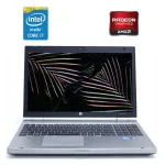 Ноутбук Б-клас HP EliteBook 8560p / 15.6" (1600x900) TN / Intel Core i7-2620M (2 (4) ядра по 2.7 - 3.4 GHz) / 8 GB DDR3 / 500 GB HDD / AMD Radeon HD 6470M, 1 GB DDR3, 64-bit / WebCam / DVD-ROM б/в