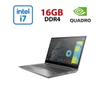 Мобільна робоча станція HP Zbook Fury 15 G7 / 15,6" (1920x1080) IPS / Intel Core i7-10750H (6 (12) ядер по 2,6 - 5,0 ГГц) / 16 ГБ DDR4 / 480 ГБ SSD / nVidia Quadro RTX 3000, 6 ГБ GDDR6, 192-біт / WebCam б/в