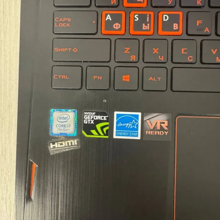 Ігровий ноутбук Б-класу Asus ROG Strix GL502VM / 15.6" (1920x1080) IPS / Intel Core i7-7700HQ (4 (8) ядра по 2.8 - 3.8 GHz) / 16 GB DDR4 / 128 GB SSD NVMe + 1000 GB HDD / nVidia GeForce GTX 1060, 3 GB GDDR5, 192-bit / WebCam б/в - зображення 8