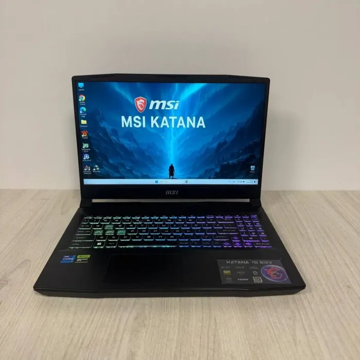 Ігровий ноутбук Б-класу MSI Katana 15 B12VFK / 15,6" (1920x1080) IPS / Intel Core i7-12650H (10 (16) ядер по 2,3 - 4,7 ГГц) / 16 ГБ DDR5 / 1000 ГБ SSD M.2 / nVidia GeForce RTX 4060, 8 ГБ GDDR6, 128-біт / Веб-камера / HDMI б/в - зображення 2
