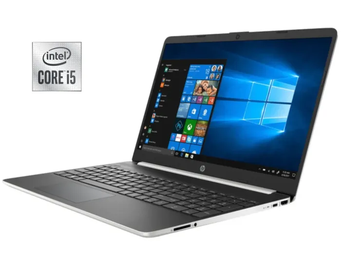 Ультрабук HP 15-dy1023dx / 15.6" (1366x768) TN Touch / Intel Core i5-1035G1 (4 (8) ядра по 1.0 - 3.6 GHz) / 8 GB DDR4 / 256 GB SSD / Intel UHD Graphics / WebCam / Win 11 Home б/в - зображення 1