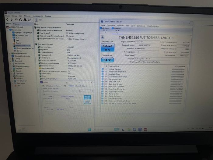 Ультрабук Б-клас Lenovo IdeaPad 3 17ITL6 / 17.3" (1600x900) TN / Intel Core i3-1115G4 (2 (4) ядра по 1.7 - 4.1 GHz) / 8 GB DDR4 / 128 GB SSD + 500 GB HDD / Intel UHD Graphics / WebCam / Win 11 Home б/в - зображення 7