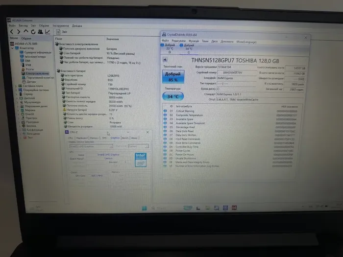 Ультрабук Б-клас Lenovo IdeaPad 3 17ITL6 / 17.3" (1600x900) TN / Intel Core i3-1115G4 (2 (4) ядра по 1.7 - 4.1 GHz) / 8 GB DDR4 / 128 GB SSD + 500 GB HDD / Intel UHD Graphics / WebCam / Win 11 Home б/в - зображення 7