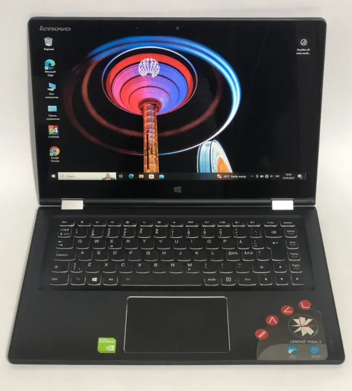 Ультрабук-трансформер Б-клас Lenovo ThinkPad Yoga 3 / 14" (1920x1080) IPS / Intel Core i7-5500U (2 (4) ядра по 2.4 - 3.0 GHz) / 8 GB DDR3 / 256 GB SSD / nVidia GeForce 940M, 2 GB DDR3, 64-bit / WebCam б/в - зображення 2