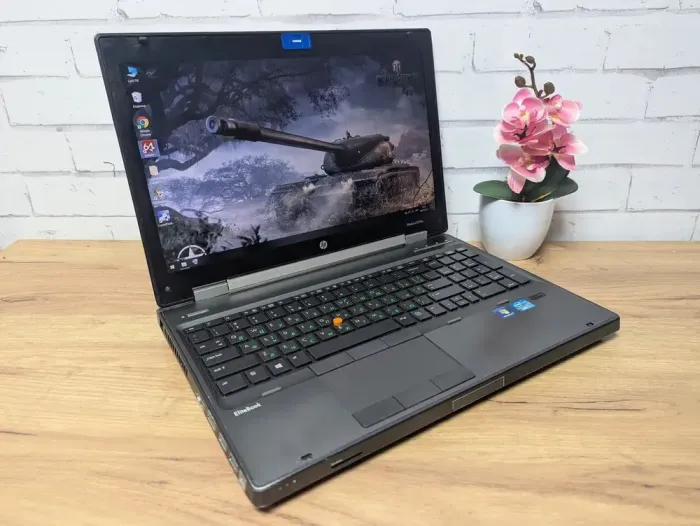 Мобільна робоча станція Б-клас HP EliteBook 8570w / 15.6" (1920x1080) TN / Intel Core i7-3630QM (4 (8) ядра по 2.4 - 3.4 GHz) / 8 GB DDR3 / 256 GB SSD / AMD Radeon HD 7770M, 1 GB GDDR5, 128-bit / WebCam / DVD-ROM б/в - зображення 5