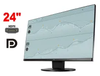 Монітор Eizo FlexScan EV2450 / 24" (1920x1080) IPS / 1x HDMI, 1x DP, 1x DVI, 1x VGA, 1x USB 3.0, 2x USB 2.0, 2x Audio / 2x 1W / VESA 100x100 / Поворотний б/в