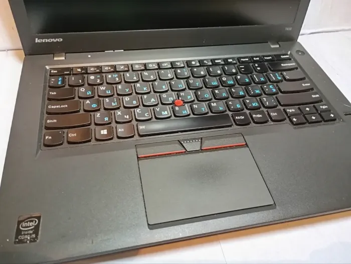Ноутбук Б-клас Lenovo ThinkPad T450 / 14" (1600x900) TN / Intel Core i5-5300U (2 (4) ядра по 2.3 - 2.9 GHz) / 8 GB DDR3 / 120 GB SSD / Intel HD Graphics 5500 / WebCam / Два АКБ б/в - зображення 8