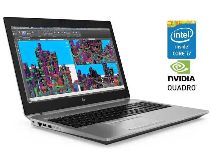 Мобільна робоча станція HP ZBook 15 G5 / 15.6" (3840x2160) IPS Touch / Intel Core i7-8850H (6 (12) ядер по 2.6 - 4.3 GHz) / 32 GB DDR4 / 256 GB SSD + 1000 GB HDD / nVidia Quadro P1000, 4 GB GDDR5, 128-bit / WebCam б/в - зображення 1