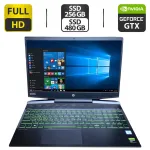 Ігровий ноутбук HP Pavilion Gaming 15 / 15.6" (1920x1080) IPS / Intel Core i5-9300H (4 (8) ядра по 2.4 - 4.1 GHz) / 16 GB DDR4 / 256 GB SSD + 480 GB SSD / nVidia GeForce GTX 1650, 4 GB GDDR5, 128-bit / WebCam б/в