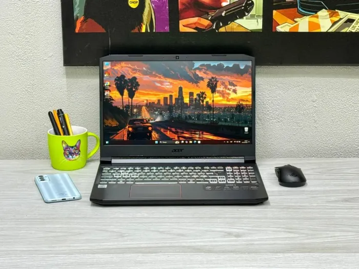 Ігровий ноутбук Acer Nitro 5 AN515-55 / 15.6" (1920x1080) IPS / Intel Core i5-10300H (4 (8) ядра по 2.5 - 4.5 GHz) / 16 GB DDR4 / 512 GB SSD M.2 / nVidia GeForce RTX 3060, 6 GB GDDR6, 192-bit / WebCam б/в - зображення 2