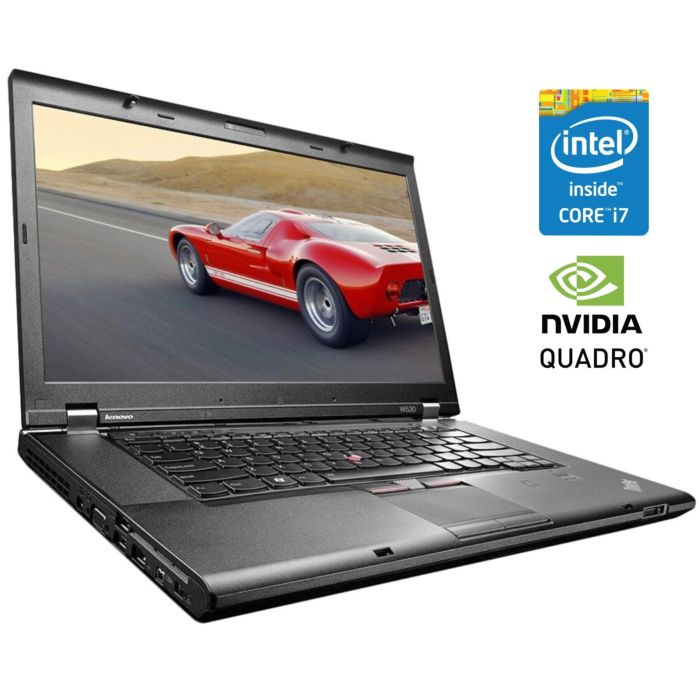 Ноутбук Lenovo ThinkPad W530 / 15.6" (1920x1080) TN / Intel Core i7-3820QM (4 (8) ядра по 2.7 - 3.7 GHz) / 8 GB DDR3 / 250 GB SSD / nVidia Quadro K2000M, 2 GB GDDR3, 128-bit / WebCam б/в - изображение 1