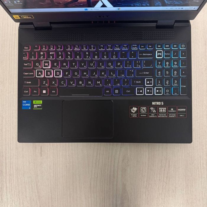 Ігровий ноутбук Б-класу Acer Nitro 5 AN515-58 / 15,6" (1920x1080) IPS / Intel Core i5-12450H (8 (12) ядер по 2,0 - 4,4 ГГц) / 16 ГБ DDR5 / 1000 ГБ SSD NVMe / nVidia GeForce RTX 3050, 4 ГБ GDDR6, 128-біт / WebCam б/в - зображення 7