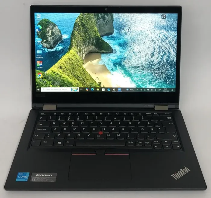 Ультрабук-трансформер Б-клас Lenovo Thinkpad L13 Yoga Gen 2 / 13.3" (1920x1200) IPS Touch / Intel Core i3-1115G4 (2 (4) ядра по 3.0 - 4.1 GHz) / 8 GB DDR4 / 256 GB SSD / Intel UHD Graphics / WebCam / Win 10 Pro б/в - зображення 2