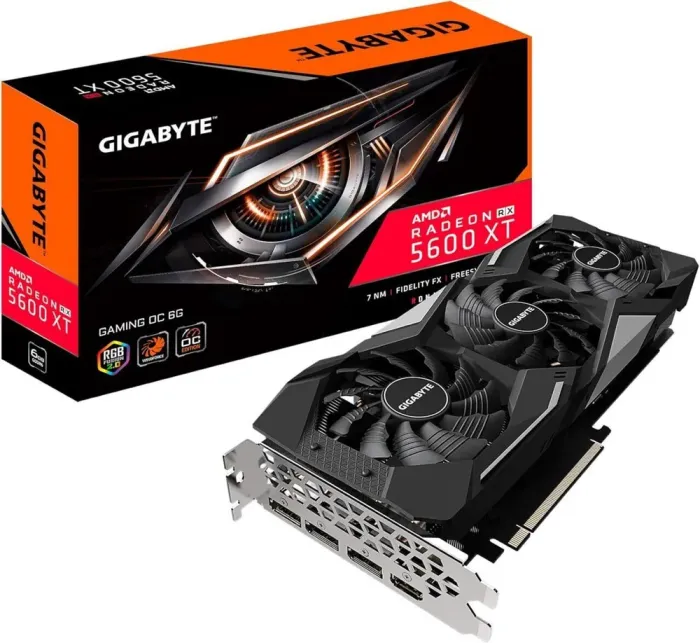 Дискретна відеокарта Gigabyte Radeon RX 5600 XT Gaming OC, 6 GB GDDR6, 192-bit / 1x HDMI, 3x DisplayPort / (GV-R56XTGAMING OC-6GD) б/в - зображення 1