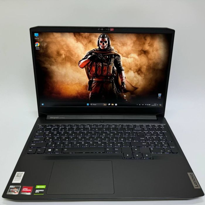 Ігровий ноутбук Lenovo IdeaPad Gaming 3-15 / 15.6" (1920x1080) IPS / AMD Ryzen 5 5600H (6 (12) ядер по 3.3 - 4.2 GHz) / 16 GB DDR4 / 512 GB SSD M.2 / nVidia GeForce GTX 1650, 4 GB GDDR5, 128-bit / WebCam / HDMI б/в - зображення 2