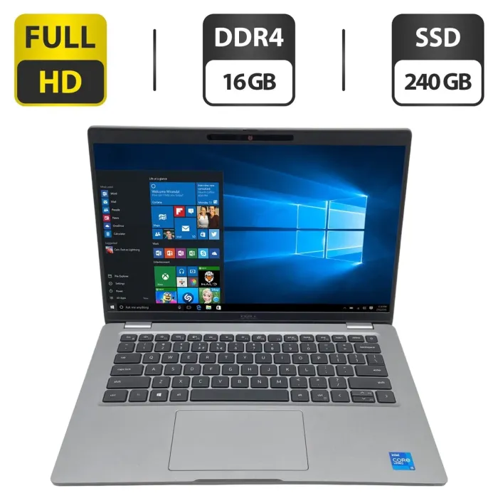 Ультрабук Б-клас Dell Latitude 5420 / 14" (1920x1080) IPS / Intel Core i5-1145G7 (4 (8) ядра по 2.6 - 4.4 GHz) / 32 GB DDR4 / 1000 GB SSD M.2 / Intel Iris Xe Graphics / WebCam / Windows 10 Pro б/в - зображення 1