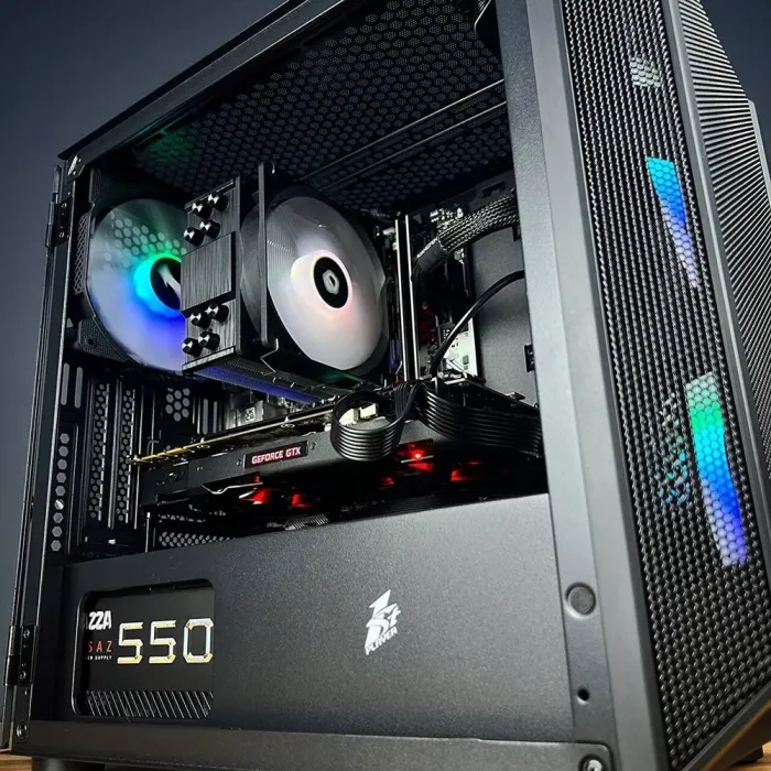 Збірка під замовлення: комп'ютер 1stPlayer D3-3F2-PLUS Black Tower / AMD Ryzen 5 3600 (6 (12) ядер по 3.6 - 4.2 GHz) / 16 GB DDR4 / 512 GB SSD M.2 / nVidia GeForce GTX 1070, 8 GB GDDR5, 256-bit / 550W б/в - зображення 4