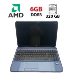 Ноутбук HP G6-2000 blue / 15.6" (1366x768) TN / AMD E2-1800 (2 ядра по 1.7 GHz) / 6 GB DDR3 / 320 GB HDD / AMD Radeon HD 7340 Graphics / WebCam б/в