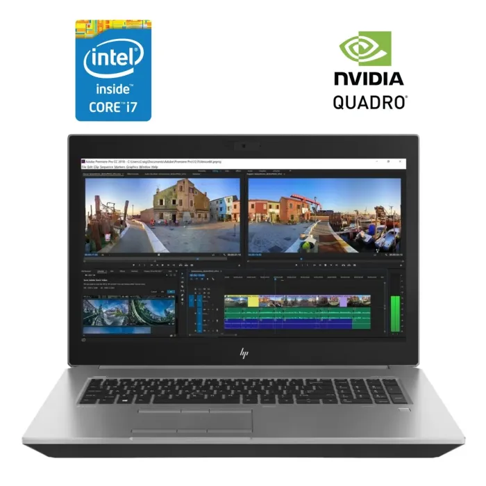 Мобільна робоча станція Б-класу HP ZBook 17 G5 / 17,3" (1920x1080) IPS / Intel Core i7-8850H (6 (12) ядра по 2,6 - 4,3 ГГц) / 32 ГБ DDR4 / 512 ГБ SSD NVMe / nVidia Quadro P3200, 6 ГБ GDDR5, 192-біт / WebCam / Win 11 Pro б/в - зображення 1