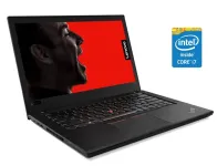 Ультрабук Lenovo ThinkPad T480 / 14" (1920x1080) IPS / Intel Core i7-8650U (4 (8) ядра по 1.9 - 4.2 GHz) / 16 GB DDR4 / 256 GB SSD / Intel UHD Graphics 620 / WebCam / 2x АКБ б/в