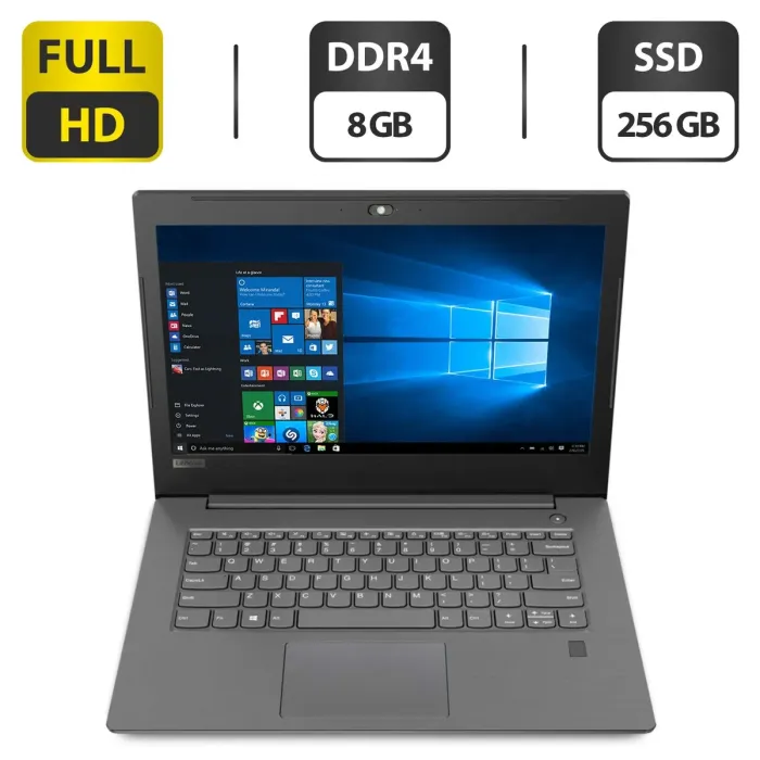 Ноутбук Б-клас Lenovo V330-14IKB 81B0 / 14" (1920x1080) TN / Intel Core i5-8250U (4 (8) ядра по 1.6 - 3.4 GHz) / 8 GB DDR4 / 256 GB SSD / Intel UHD Graphics 620 / WebCam б/в - зображення 1