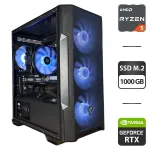 Збірка під замовлення: ігровий комп'ютер MSI MAG Forge M100R Black Tower / AMD Ryzen 5 5600 (6 (12) ядер по 3.5 - 4.4 GHz) / 32 GB DDR4 / 1000 GB SSD M.2 / nVidia GeForce RTX 3070, 8 GB GDDR6, 256-bit / 750W б/в