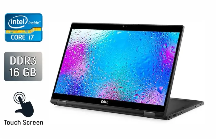 Ноутбук-трансформер Dell Latitude 7390 / 13.3" (1920x1080) IPS Touch / Intel Core i7-8650U (4 (8) ядер по 1.9 - 4.2 GHz) / 16 GB DDR3 / 512 GB SSD / Intel UHD Graphics 620 / WebCam / HDMI б/в - зображення 1