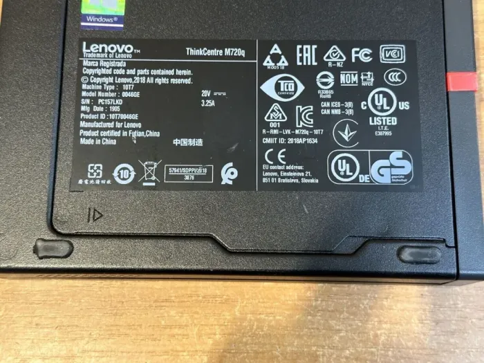 Неттоп Lenovo ThinkCentre M720q Tiny USFF / Intel Core i3-8100T (4 ядра по 3.1 GHz) / 8GB DDR4 / 120GB SSD / Intel UHD Graphics 630 / USB 3.1 / Блок живлення б/в - зображення 8