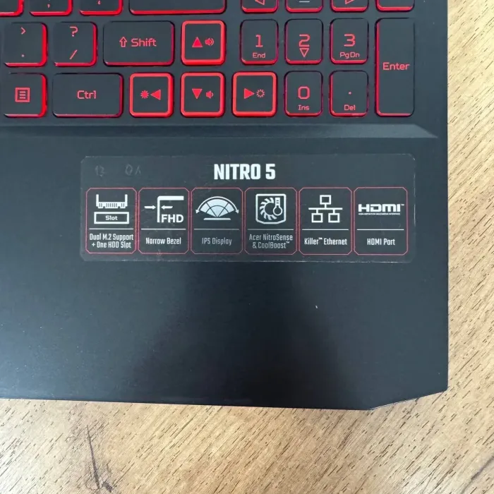 Ігровий ноутбук Acer Nitro 5 AN515-54 / 15.6" (1920x1080) IPS / Intel Core i7-9750H (6 (12) ядер по 2.6 - 4.5 GHz) / 16 GB DDR4 / 512 GB SSD / nVidia GeForce RTX 2060, 6 GB GDDR6, 192-bit / WebCam б/в - зображення 9