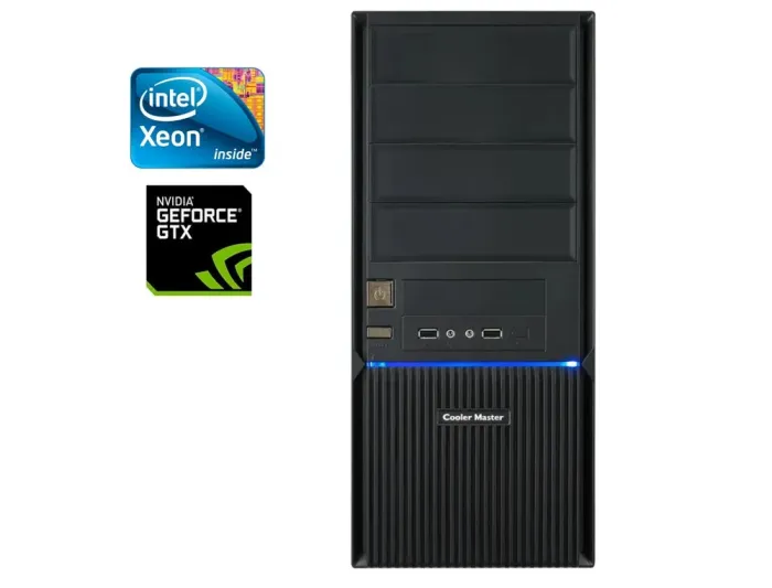 Ігровий ПК Б-клас Cooler Master CMP-350 Tower / Intel Xeon E3-1230 v2 (4 (8) ядра по 3.3 - 3.7 GHz) / 16 GB DDR3 / 240 GB SSD + 1000 GB HDD / nVidia GeForce GTX 970, 4 GB GDDR5, 256-bit / DVD-RW / 600W б/в - зображення 1