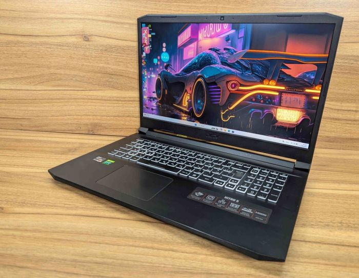 Ігровий ноутбук Acer Nitro 5 AN517-41 / 17.3" (1920x1080) IPS / AMD Ryzen 7 5800H (8 (16) ядер по 3.2 - 4.4 GHz) / 32 GB DDR4 / 512 GB SSD / nVidia GeForce RTX 3080, 8 GB GDDR6, 256-bit / WebCam / Windows 11 б/в - зображення 5