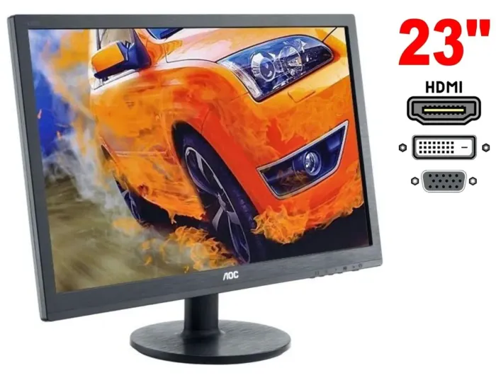 Монітор AOC I2360PHU / 23" (1920x1080) IPS / 1x HDMI, 1x DVI-D, 1x VGA, 4x USB 2.0, 1x Аудіо б/в - зображення 1