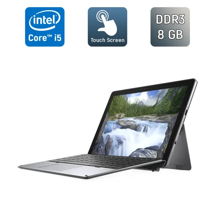 Нетбук-трансформер Dell Latitude 7210 / 12.3" (1920x1080) IPS Touch / Intel Core i5-10310U (4 (8) ядра по 1.7 - 4.4 GHz) / 8 GB DDR3 / 256 GB SSD / Intel UHD Graphics / WebCam б/в - зображення 1