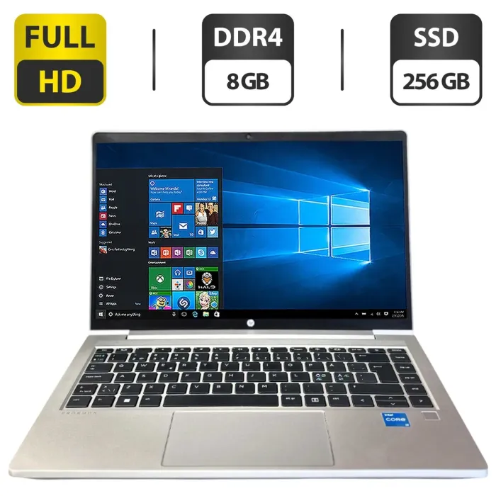 Ультрабук HP ProBook 440 G8 / 14" (1920x1080) IPS / Intel Core i3-1115G4 (4 (8) ядра по 4.1 GHz) / 8 GB DDR4 / 256 GB SSD / Intel UHD Graphics / WebCam б/в - зображення 1