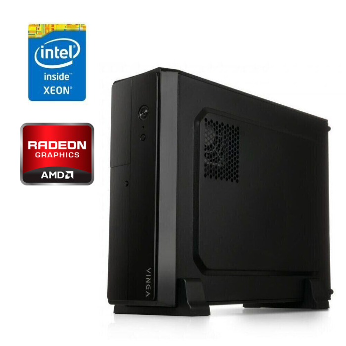 ПК Vinga CS313B SFF / Intel Xeon E5-2670 (8 (16) ядер 2.6 - 3.3 GHz) / 64 GB DDR3 / 240 GB SSD / AMD Radeon Pro WX 4100, 4 GB GDDR5, 128-bit / Win 10 Pro б/в - зображення 1