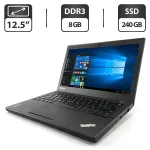 Нетбук Lenovo ThinkPad X240 / 12.5" (1366x768) TN / Intel Core i5-4200U (2 (4) ядра по 1.6 - 2.6 GHz) / 8 GB DDR3 / 240 GB SSD / Intel HD Graphics 4400 / WebCam б/в