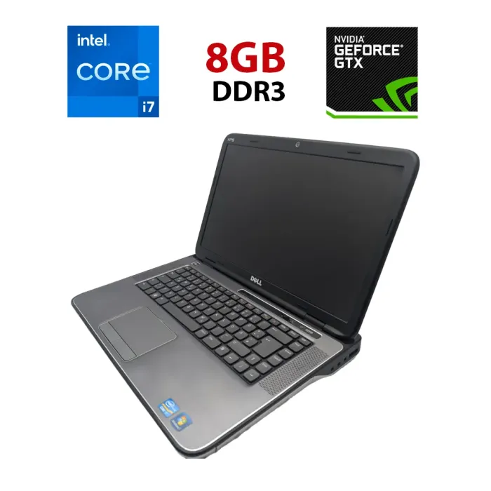 Ігровий ноутбук Dell XPS L502X / 15.6" (1366x768) TN / Intel Core i7-2670QM (4 (8) ядра по 2.2 - 3.1 GHz) / 8 GB DDR3 / 240 GB SSD / nVidia GeForce GT 540M, 2 GB DDR3, 128-bit / WebCam б/в - зображення 1