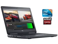 Мобільна робоча станція Б-клас Dell Precision 7520 / 15.6" (1920x1080) TN / Intel Xeon E3-1535M v6 (4 (8) ядра по 3.1 - 4.2 GHz) / 16 GB DDR4 / 128 GB SSD M.2 + 500 GB HDD / AMD Radeon Pro WX 4130, 2 GB GDDR5, 128-bit / WebCam б/в