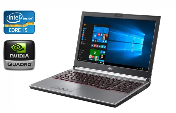 Мобільна робоча станція Б-клас Fujitsu Celsius H760 / 15.6" (1920x1080) IPS / Intel Core i5-6440HQ (4 ядра по 2.6 - 3.5 GHz) / 16 GB DDR4 / 512 GB SSD / nVidia Quadro M600M, 2 GB GDDR5, 128-bit / WebCam / HDMI б/в - зображення 1