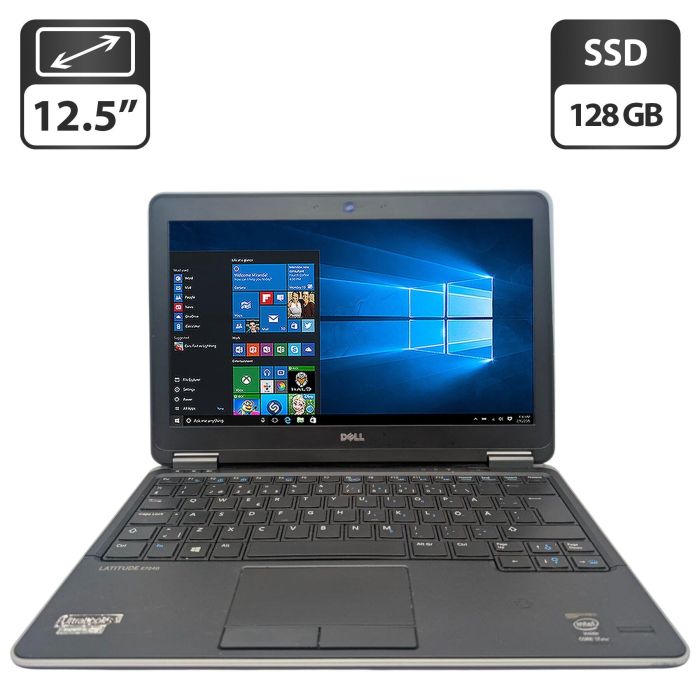 Нетбук Dell Latitude E7240 / 12.5" (1366x768) TN / Intel Core i7-4600U (2 (4) ядра по 2.1 - 3.3 GHz) / 8 GB DDR3 / 128 GB SSD / Intel HD Graphics 4400 / WebCam б/в - зображення 1