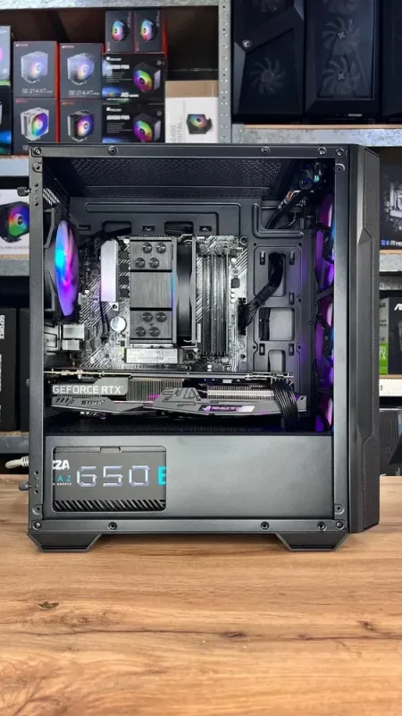 Збірка під замовлення: комп'ютер MSI MAG Forge M100R Black Tower / AMD Ryzen 5 5500 (6 (12) ядер по 3.6 - 4.2 GHz) / 16 GB DDR4 / 512 GB SSD M.2 / nVidia GeForce RTX 2060, 6 GB GDDR6, 192-bit / 650W б/в - зображення 4