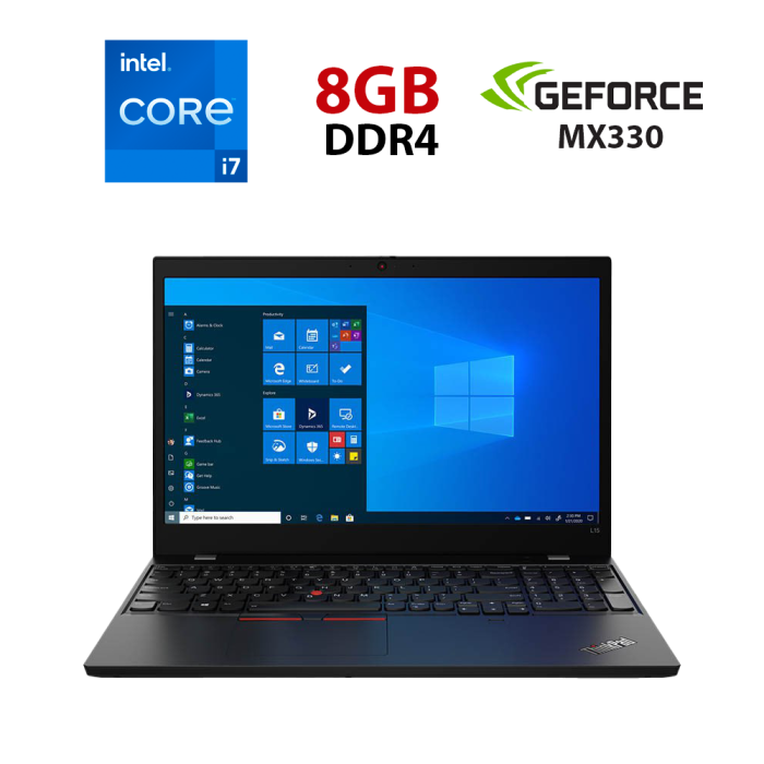 Ультрабук Lenovo ThinkPad T15 G1 / 15.6" (1920x1080) IPS / Intel Core i7-10510U (4 (8) ядра по 1.8 - 4.9 GHz) / 8 GB DDR4 / 240 GB SSD / nVidia GeForce MX330, 2 GB GDDR5, 64-bit / WebCam б/в - зображення 1