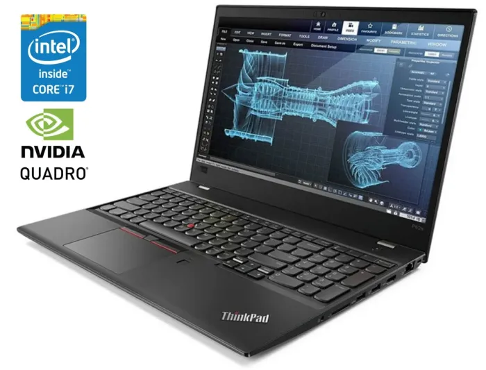 Мобільна робоча станція Lenovo ThinkPad P52s / 15.6" (1920x1080) IPS / Intel Core i7-8550U (4 (8) ядра по 1.8 - 4.0 GHz) / 8 GB DDR4 / 250 GB SSD / nVidia Quadro P500, 2 GB GDDR5, 64-bit / WebCam / Win 10 Pro б/в - зображення 1