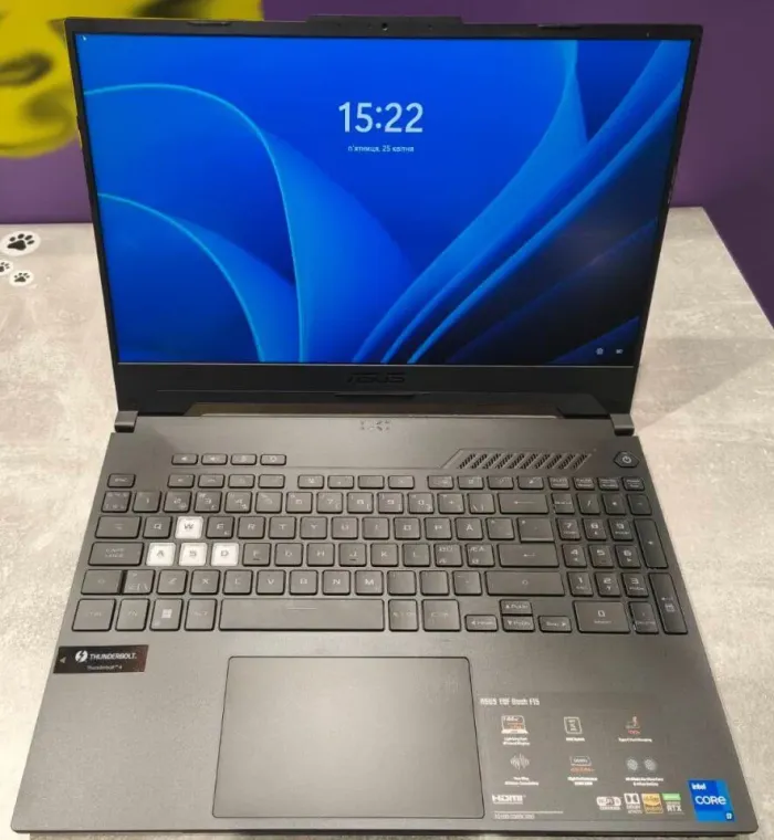 Ігровий ноутбук Asus TUF Dash F15 FX517ZM-HN003W / 15.6" (1920x1080) IPS / Intel Core i7-12650H (10 (16) ядер по 3.5 - 4.7 GHz) / 16 GB DDR4 / 1000 GB SSD / nVidia GeForce RTX 3060, 6 GB GDDR6, 192-bit / WebCam б/в - зображення 3